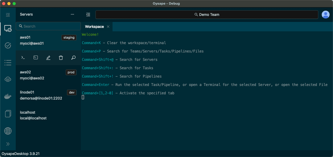 Oysape - SSH Client experience
